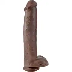 Коричневый фаллоимитатор-гигант 15 Cock with Balls 40,6 см 