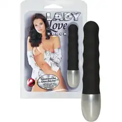  Чёрный мини-вибратор Lady Love 11 см 