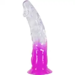  Гелевый прозрачный фаллоимитатор на присоске Twotone Toy 15 см 