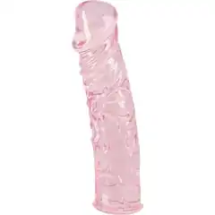  Нежно-розовый гелевый фаллоимитатор Rosy Quartz 18 см 