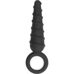  Анальная пробка со спиралью на поверхности No.60 Dildo With Metal Ring 17,5 см 