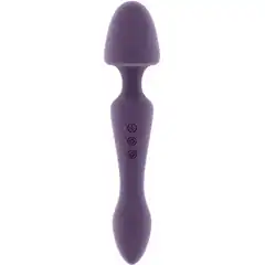  Фиолетовый двусторонний вибратор Sasha 22,5 см 