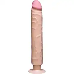  Телесный вибратор The Realistic Cock ULTRASKYN Without Balls Vibrating 12” 33,5 см 