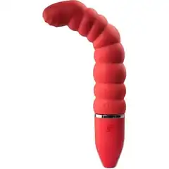  Красный гнущийся анальный вибратор PURRFECT SILICONE DELUXE 5.5INCH 14 см 
