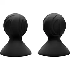  Чёрные насадки-присоски на соски Nipple Play Silicone Pro Nipple Suckers 