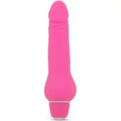  Розовый вибратор-реалистик PURRFECT SILICONE CLASSIC MINI 14 см 