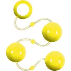  Желтые анальные шарики Renegade Pleasure Balls 