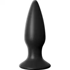  Чёрная малая анальная вибропробка Small Rechargeable Anal Plug 10,9 см 