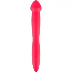  Красный гибкий двусторонний фаллоимитатор Colorful Joy 21,5 см 