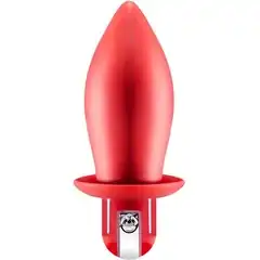  Красный конусообразный анальный вибратор HUMPER 3.5INCH VIBRATOR 8 см 