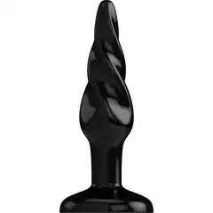  Черная витая анальная пробка Rounded 5 Inch 12,7 см 