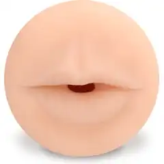  Телесный мастурбатор-ротик с эффектом смазки Deluxe Oral 