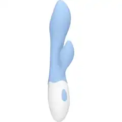  Голубой G-spot вибратор Sunset со стимулятором клитора 20 см 