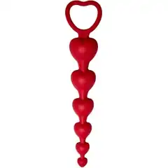  Бордовая анальная цепочка Love Beam 19 см 