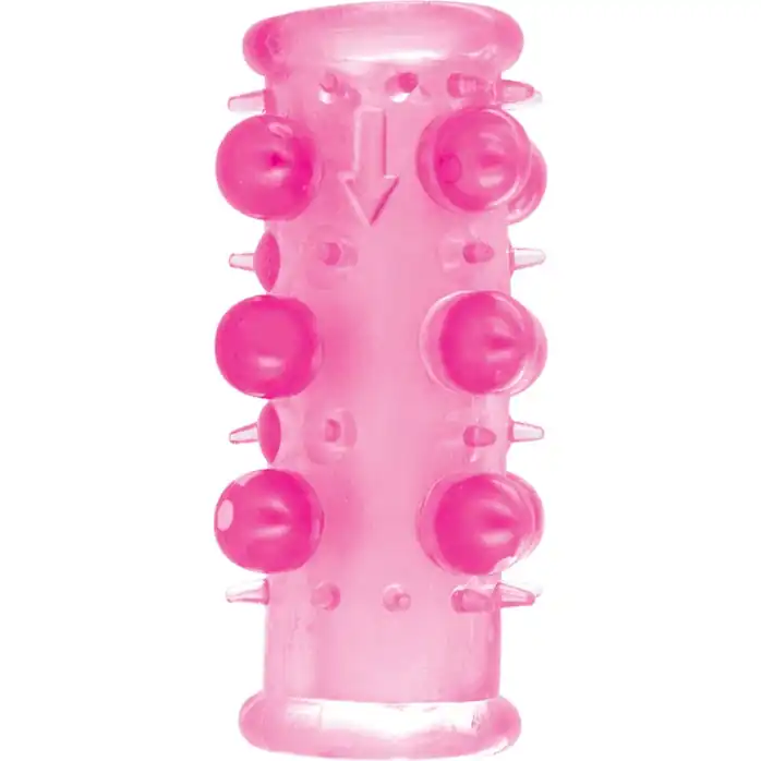 Эластичная насадка с бусинками Silicone Lil Pearl Pleasure Sleeve - Pipedream Products