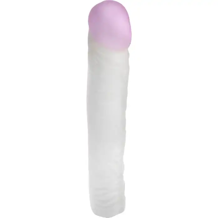 Рельефный фаллоимитатор с влекущей головкой - 25,4 см - Blush