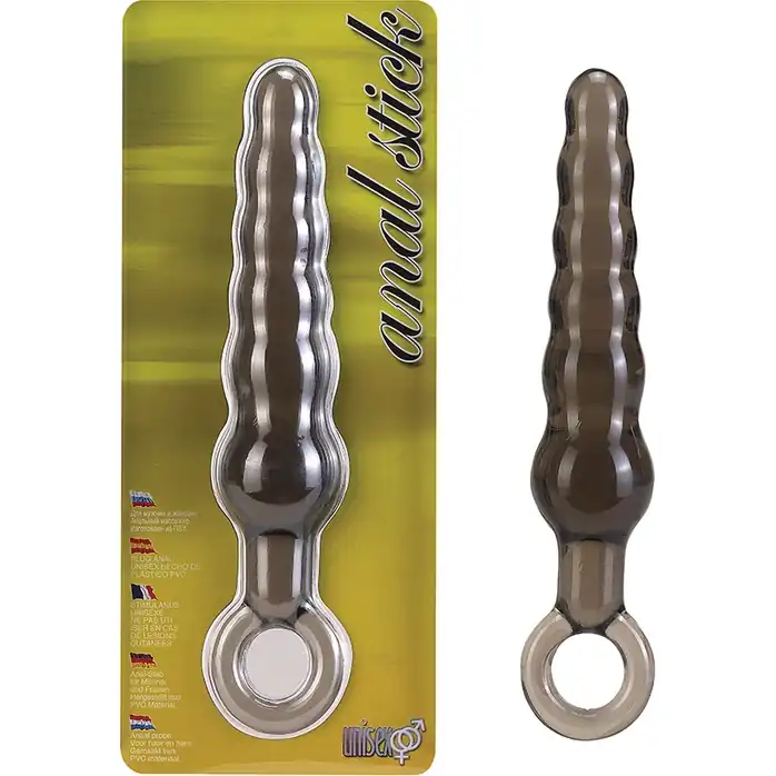 Дымчатая фигурная анальная ёлочка ANAL STICK - 14 см. Фотография 2.