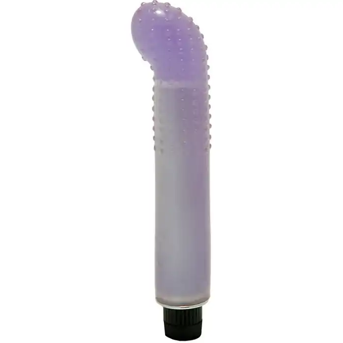 Водонепроницаемый фиолетовый массажер G-точки SLIM JELLY G-SPOT VIBRATOR - 15,2 см. Фотография 2.