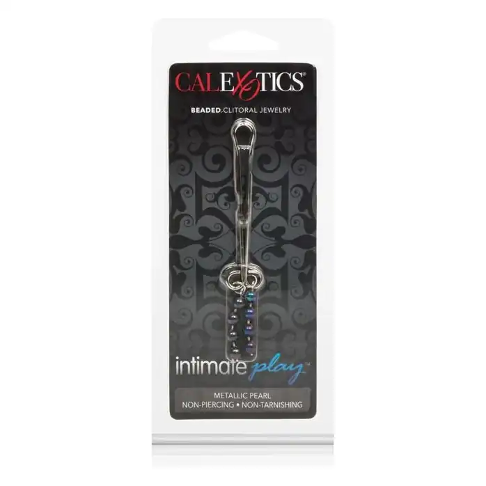 Зажим на клитор с перламутровыми бусинами Beaded Clitoral Jewelry - Intimate Play. Фотография 3.