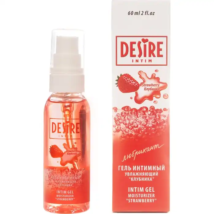 Интимный гель DESIRE с ароматом клубники - 60 мл