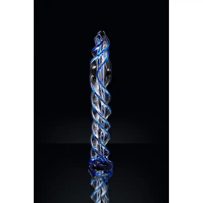 Прозрачный спиралевидный стимулятор из стекла - 18,5 см - Sexus Glass. Фотография 12.