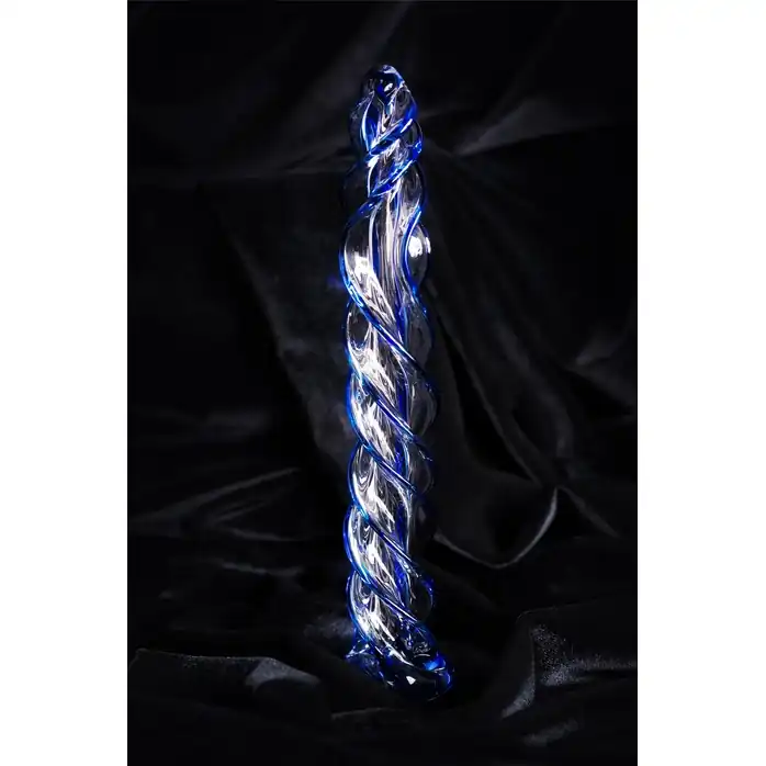 Прозрачный спиралевидный стимулятор из стекла - 18,5 см - Sexus Glass. Фотография 13.