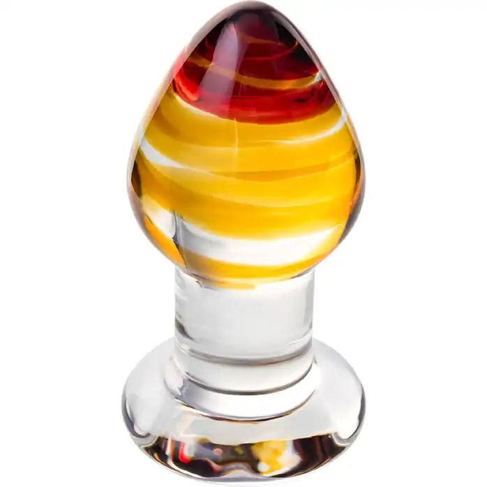 Стеклянная анальная пробка-стимулятор - 9 см - Sexus Glass. Фотография 3.