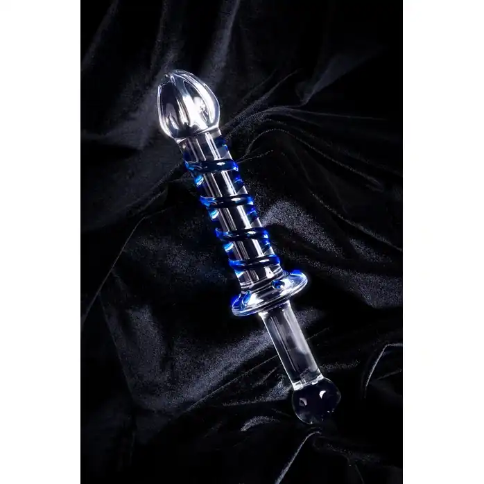 Двусторонний стеклянный фаллоимитатор - 22,5 см - Sexus Glass. Фотография 10.