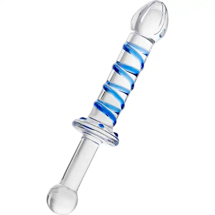 Двусторонний стеклянный фаллоимитатор - 22,5 см - Sexus Glass
