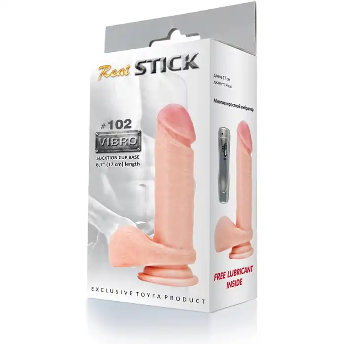 Вибратор-реалистик с 7 режимами вибрации RealStick #102 - 17 см - RealStick. Фотография 2.
