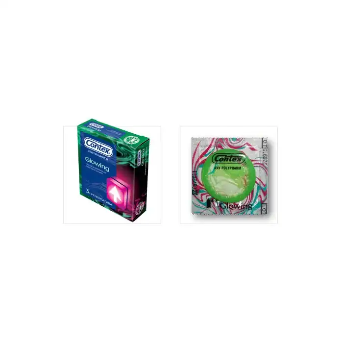 Презервативы светящиеся CONTEX №3 Glowing, 3 шт