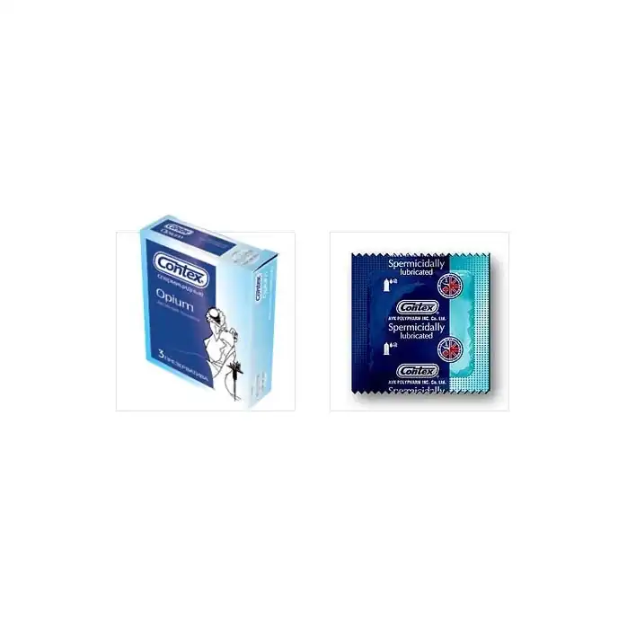 Презервативы в спермицидной смазке CONTEX №3 Opium, 3 шт