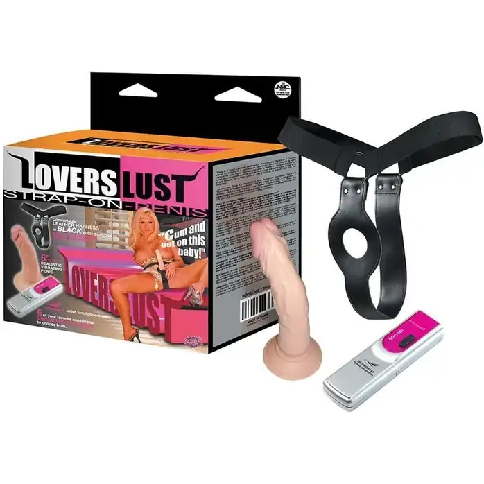 Поясной вибратор-страпон Lovers lust - 15,2 см. Фотография 2.