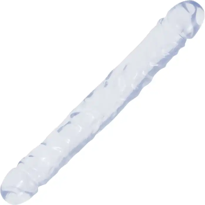 Лесбийский фаллоимитатор из прозрачного материала - 31 см - Crystal Jellies