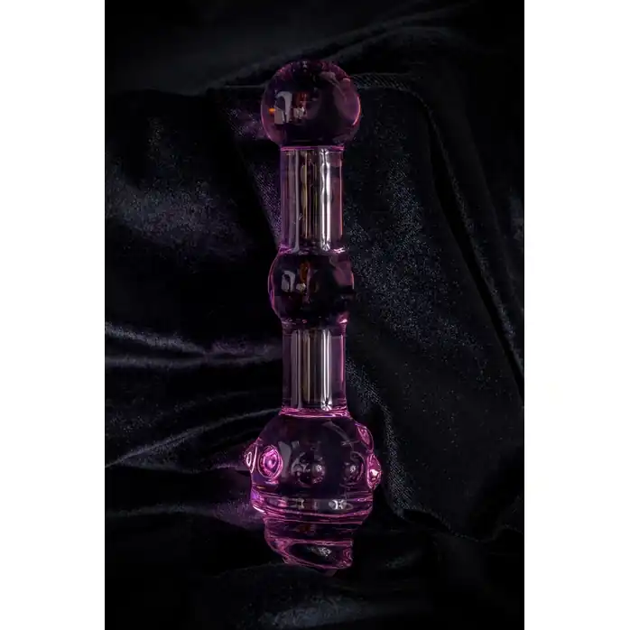 Розовая вагинальная втулка - 17 см - Sexus Glass. Фотография 9.
