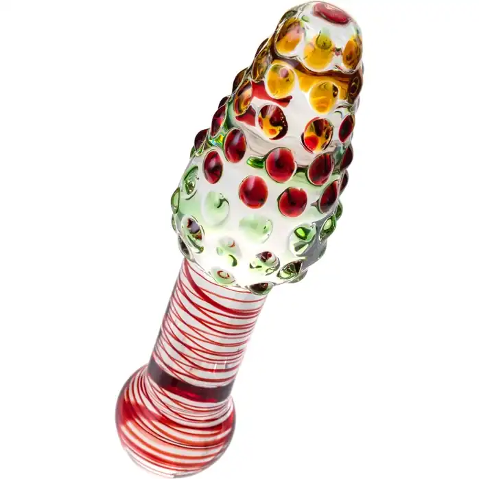 Двусторонний стеклянный фаллос с головкой-конусом - 17,5 см - Sexus Glass. Фотография 4.