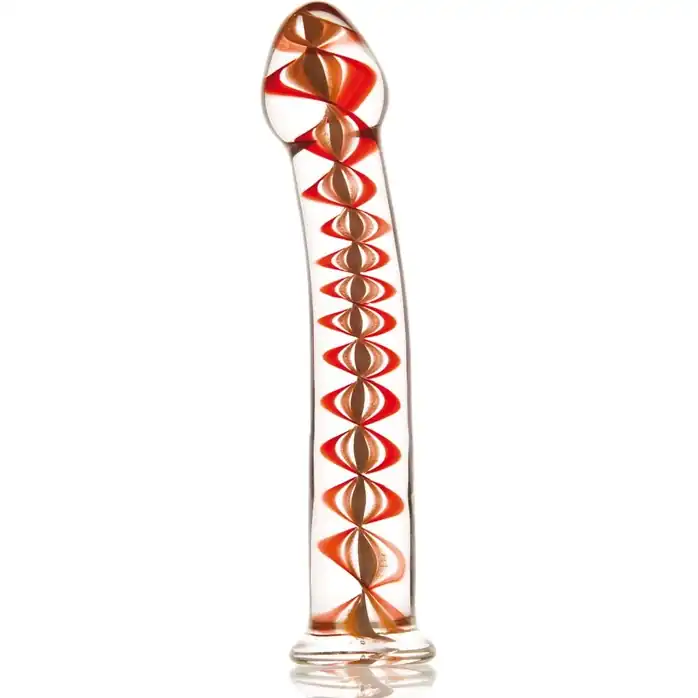 Стеклянный фаллос на подставке - 18 см - Sexus Glass