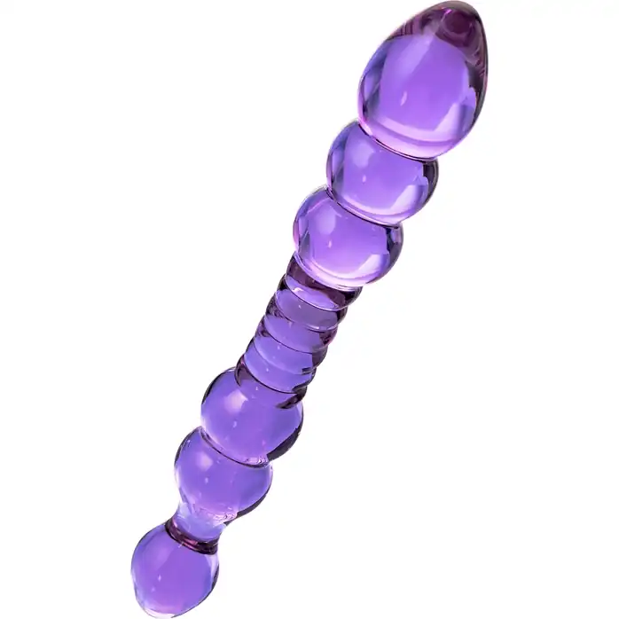 Двусторонний стеклянный фаллос-ёлочка - 22,5 см - Sexus Glass. Фотография 3.