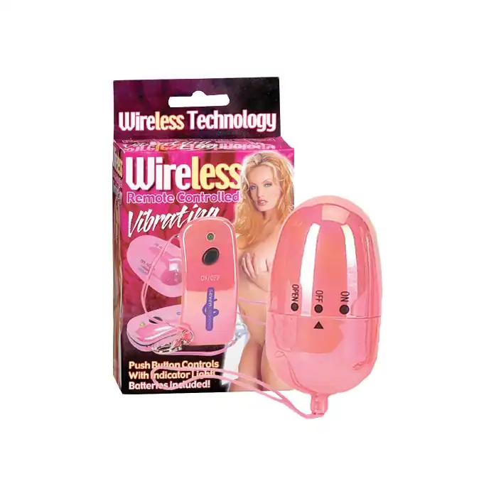 Розовое виброяйцо на дистанционном пульте управления