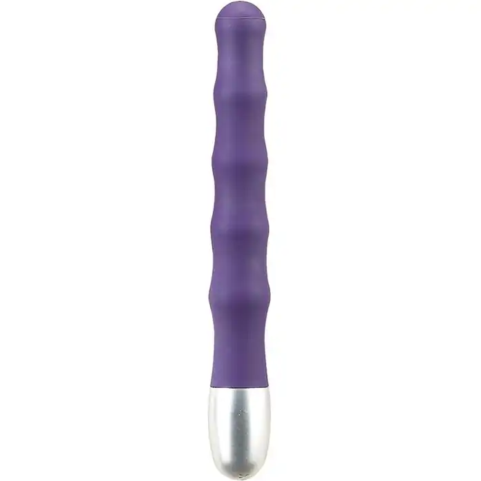 Фиолетовый вибромассажер волнистой формы SMOOTH VIBE - 17,8 см