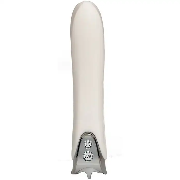 Белый вибромассажер ELATION из серии VIBE THERAPY - 17 см. Фотография 2.