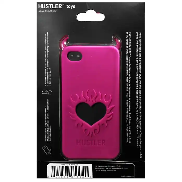 Розовый чехол HUSTLER из силикона для iPhone 4, 4S. Фотография 3.