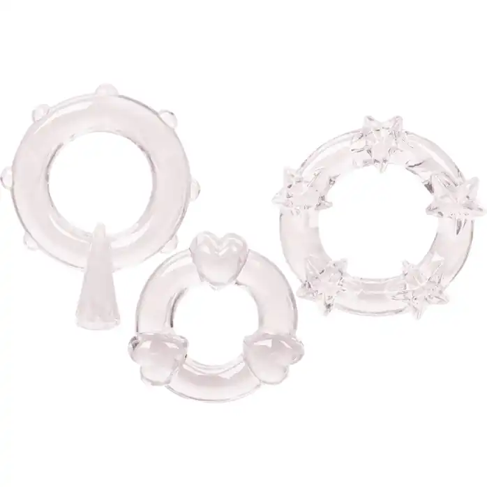 3 прозрачных эрекционных колечка MAGIC C-RINGS - Rings!