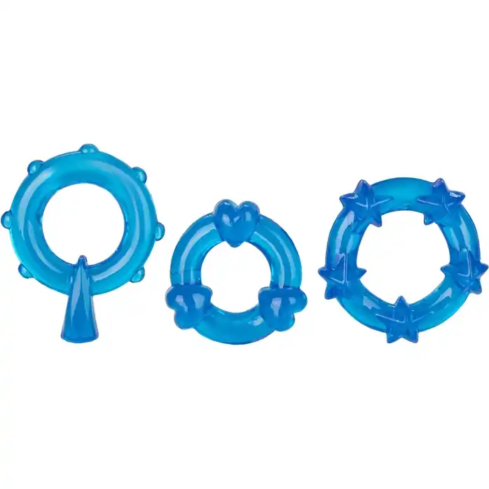 Набор из 3 синих эрекционных колечек Magic C-Rings - Rings!