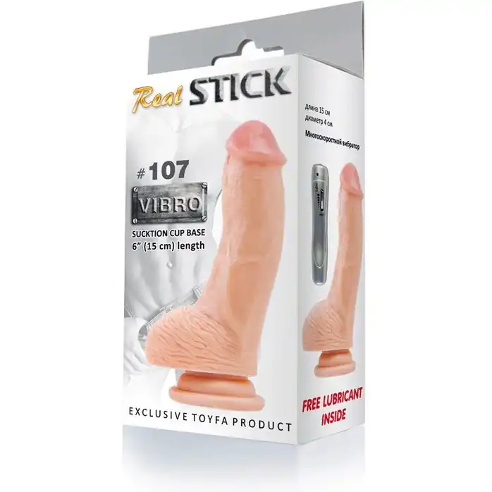Вибратор-реалистик RealStick #107 на присоске - 15 см - RealStick. Фотография 2.