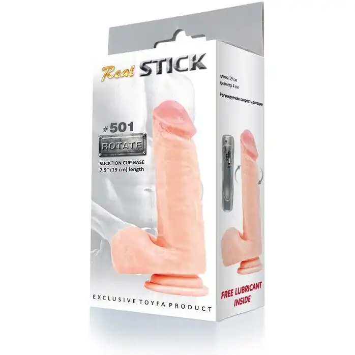 Ротатор-реалистик на присоске RealStick #501 - 19 см - RealStick. Фотография 2.