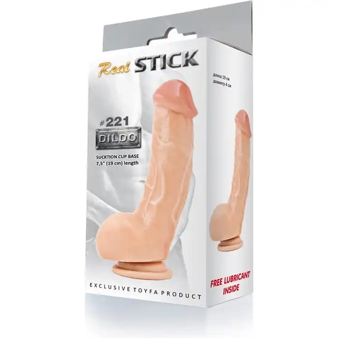 Телесный дилдо-реалистик RealStick #221 - 19 см - RealStick. Фотография 2.
