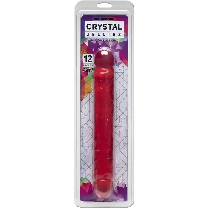 Двухсторонний гелевый фаллоимитатор Crystal Jellies 12 Jr. Double Dong - 30,5 см - Crystal Jellies. Фотография 2.