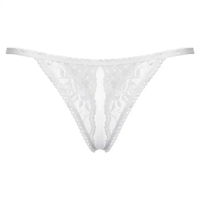 Ажурные трусики с разрезом - Pants Thongs. Фотография 7.