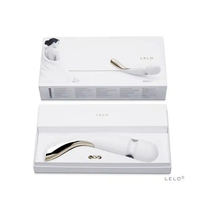 Большой профессиональный массажер Smart Wand Large белого цвета. Фотография 3.